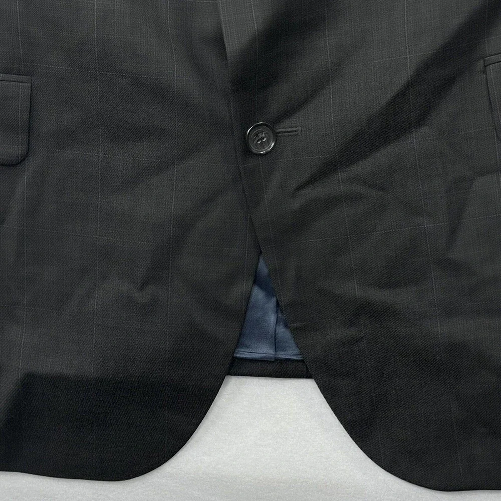 Jack Victor Sport‎ Coat Mens 46R Gray Super 100s Wool Suit Jacket